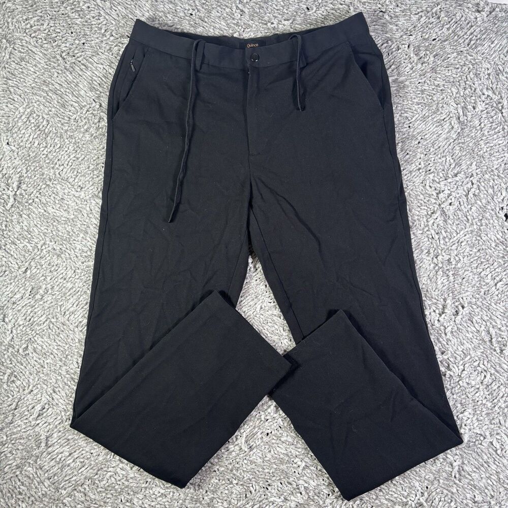 Quince Ultra-Stretch 24/7 Smart Chino Mens 34x32 Black Preppy Drawstring Golf